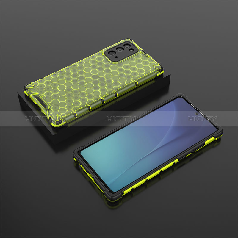 Custodia Silicone Trasparente Laterale 360 Gradi Cover AM2 per Samsung Galaxy Note 20 5G Verde