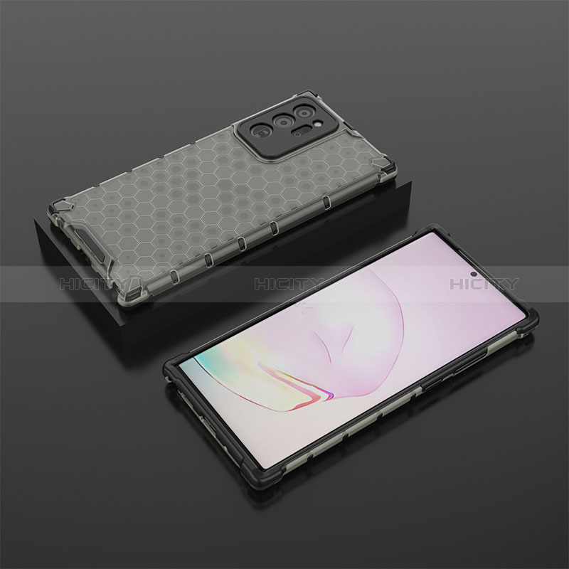 Custodia Silicone Trasparente Laterale 360 Gradi Cover AM2 per Samsung Galaxy Note 20 Ultra 5G Nero
