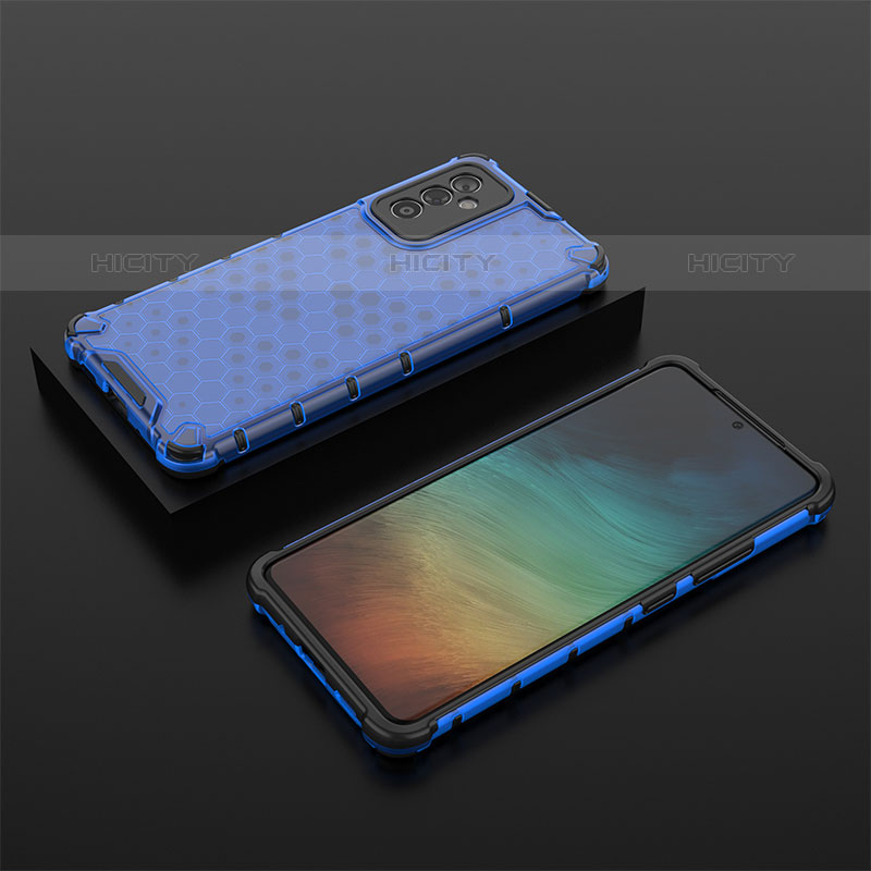 Custodia Silicone Trasparente Laterale 360 Gradi Cover AM2 per Samsung Galaxy Quantum2 5G Blu