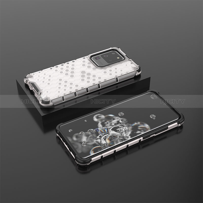 Custodia Silicone Trasparente Laterale 360 Gradi Cover AM2 per Samsung Galaxy S20 Ultra