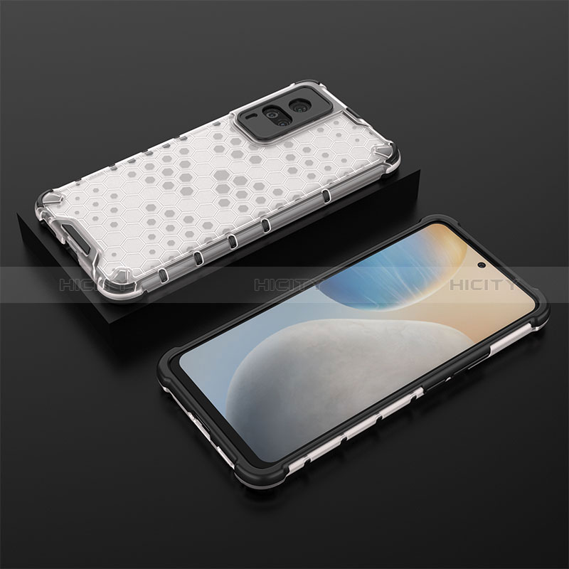 Custodia Silicone Trasparente Laterale 360 Gradi Cover AM2 per Vivo X60 Pro 5G