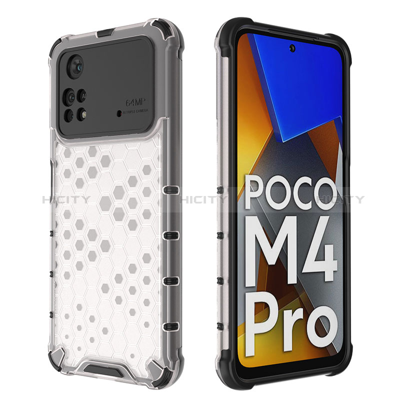 Custodia Silicone Trasparente Laterale 360 Gradi Cover AM2 per Xiaomi Poco M4 Pro 4G