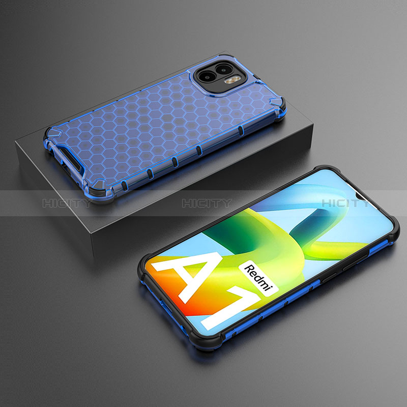 Custodia Silicone Trasparente Laterale 360 Gradi Cover AM2 per Xiaomi Redmi A2 Blu