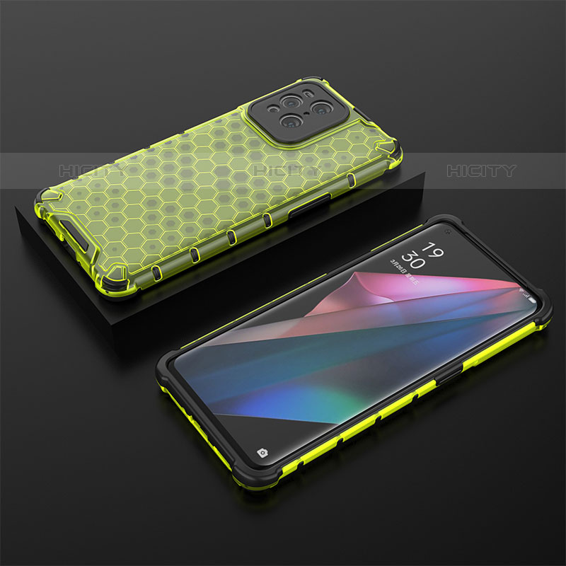 Custodia Silicone Trasparente Laterale 360 Gradi Cover AM3 per Oppo Find X3 Pro 5G