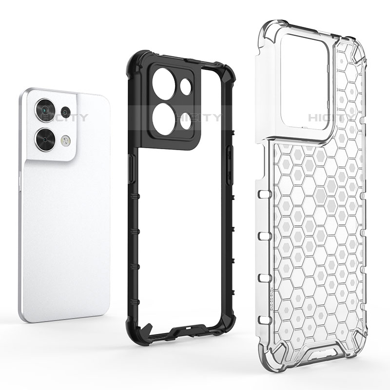 Custodia Silicone Trasparente Laterale 360 Gradi Cover AM3 per Oppo Reno8 5G