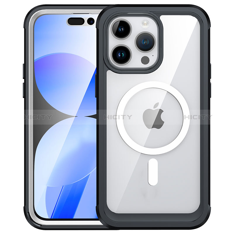 Custodia Silicone Trasparente Laterale 360 Gradi Cover con Mag-Safe Magnetic AC1 per Apple iPhone 13 Pro