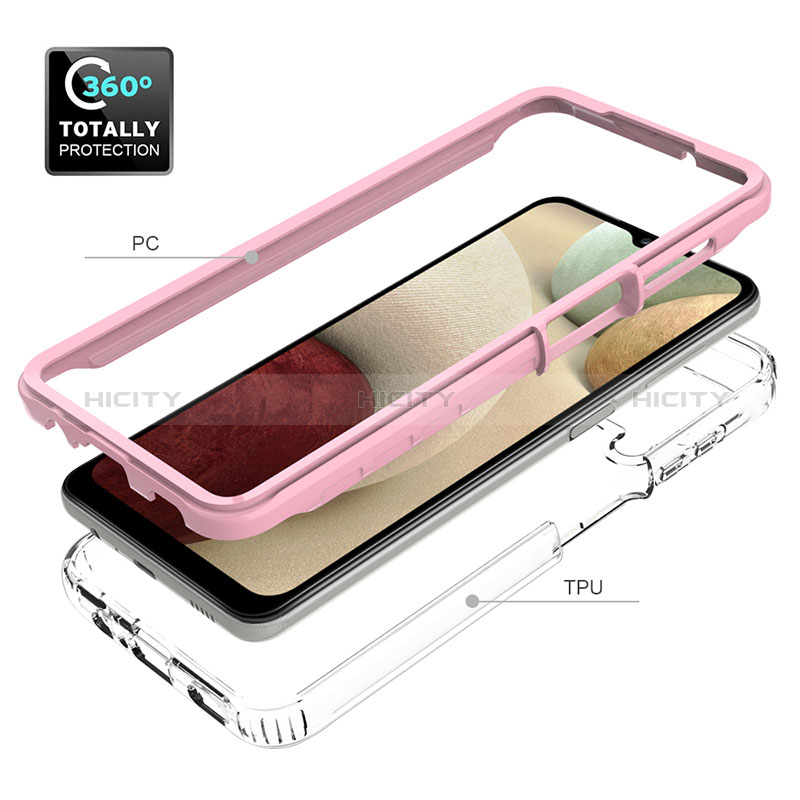 Custodia Silicone Trasparente Laterale 360 Gradi Cover JX1 per Samsung Galaxy A12