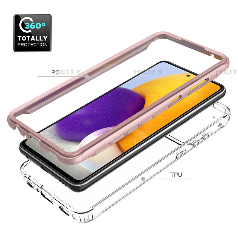 Custodia Silicone Trasparente Laterale 360 Gradi Cover JX1 per Samsung Galaxy A72 5G