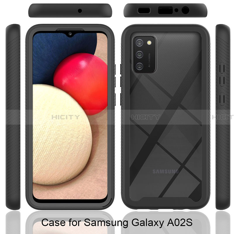 Custodia Silicone Trasparente Laterale 360 Gradi Cover JX1 per Samsung Galaxy F02S SM-E025F