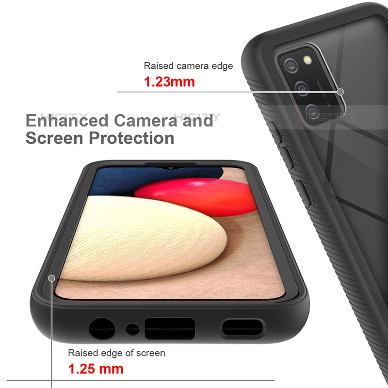 Custodia Silicone Trasparente Laterale 360 Gradi Cover JX1 per Samsung Galaxy M02s