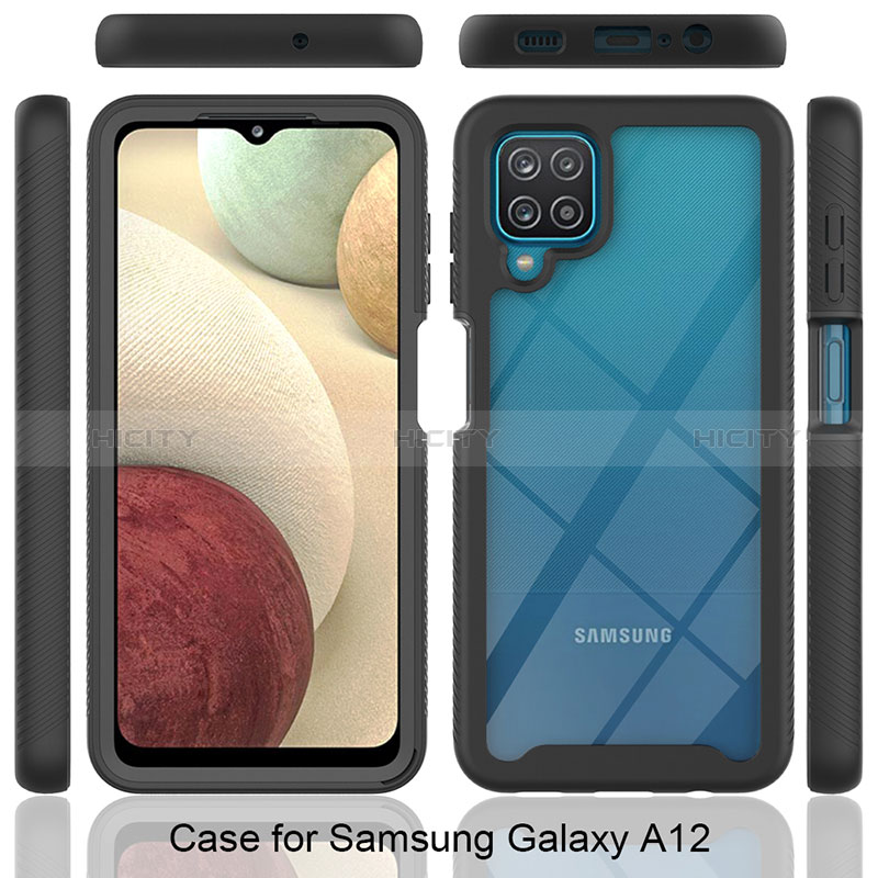 Custodia Silicone Trasparente Laterale 360 Gradi Cover JX2 per Samsung Galaxy A12