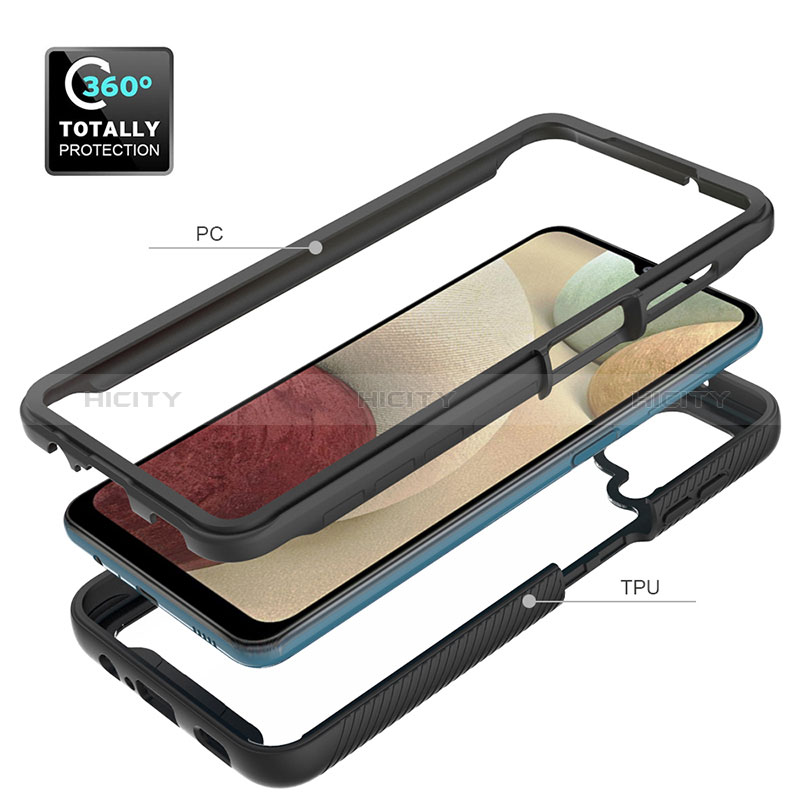 Custodia Silicone Trasparente Laterale 360 Gradi Cover JX2 per Samsung Galaxy A12