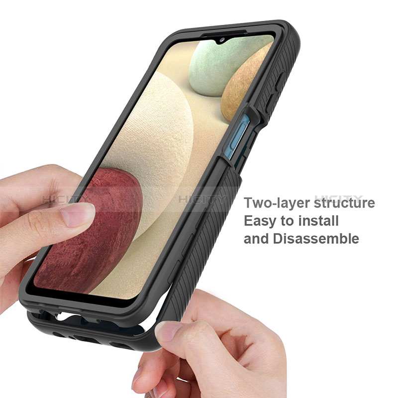 Custodia Silicone Trasparente Laterale 360 Gradi Cover JX2 per Samsung Galaxy A12 Nacho