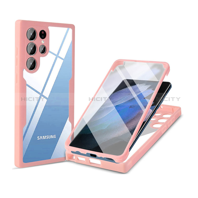 Custodia Silicone Trasparente Laterale 360 Gradi Cover M01 per Samsung Galaxy S24 Ultra 5G