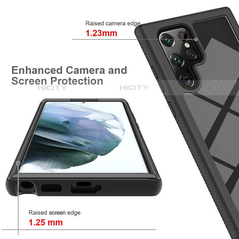 Custodia Silicone Trasparente Laterale 360 Gradi Cover M02 per Samsung Galaxy S22 Ultra 5G