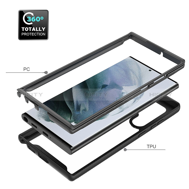 Custodia Silicone Trasparente Laterale 360 Gradi Cover M02 per Samsung Galaxy S24 Ultra 5G