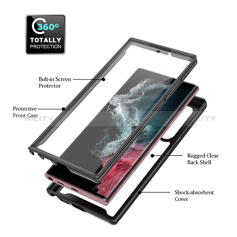 Custodia Silicone Trasparente Laterale 360 Gradi Cover M03 per Samsung Galaxy S24 Ultra 5G