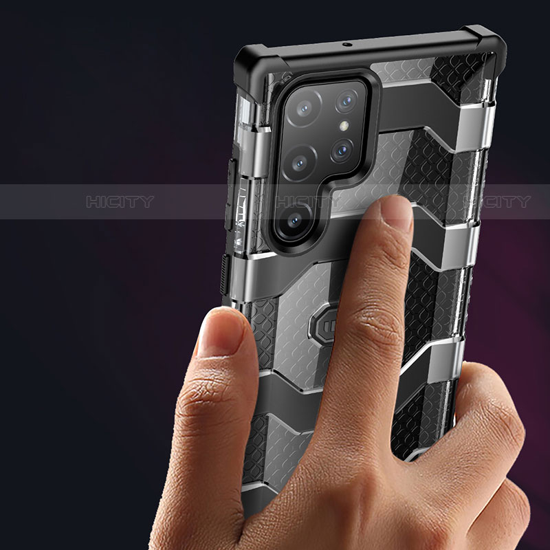 Custodia Silicone Trasparente Laterale 360 Gradi Cover M05 per Samsung Galaxy S22 Ultra 5G