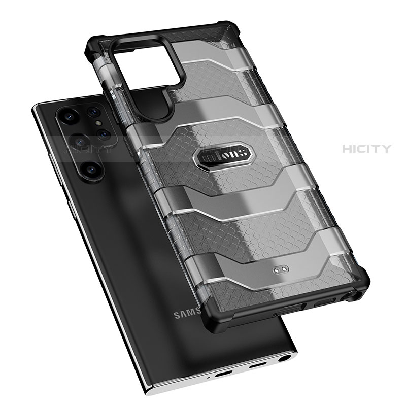 Custodia Silicone Trasparente Laterale 360 Gradi Cover M06 per Samsung Galaxy S21 Ultra 5G