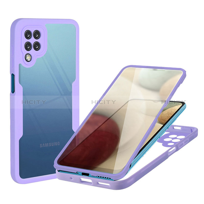 Custodia Silicone Trasparente Laterale 360 Gradi Cover MJ1 per Samsung Galaxy A12 Nacho