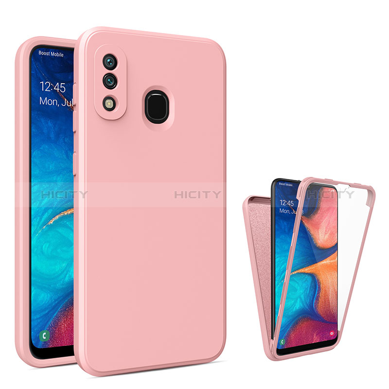 Custodia Silicone Trasparente Laterale 360 Gradi Cover MJ1 per Samsung Galaxy A30