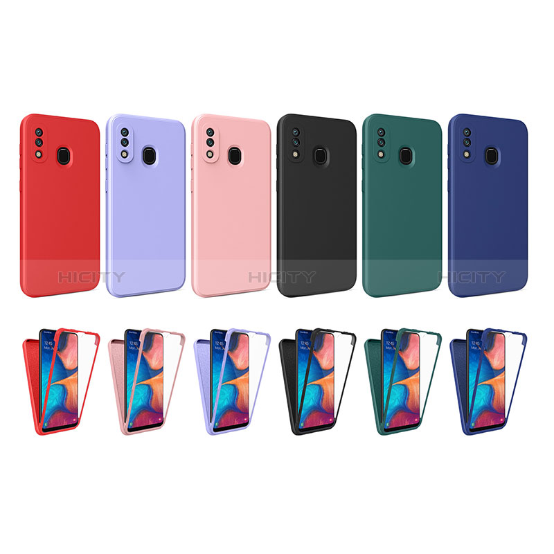 Custodia Silicone Trasparente Laterale 360 Gradi Cover MJ1 per Samsung Galaxy A30