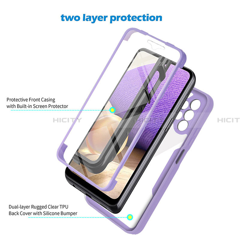 Custodia Silicone Trasparente Laterale 360 Gradi Cover MJ1 per Samsung Galaxy A32 5G