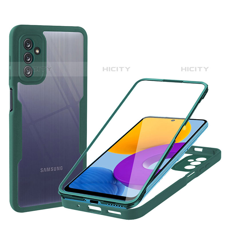 Custodia Silicone Trasparente Laterale 360 Gradi Cover MJ1 per Samsung Galaxy M52 5G Verde