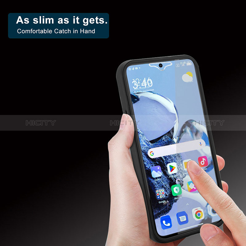 Custodia Silicone Trasparente Laterale 360 Gradi Cover MJ1 per Xiaomi Mi 12T Pro 5G