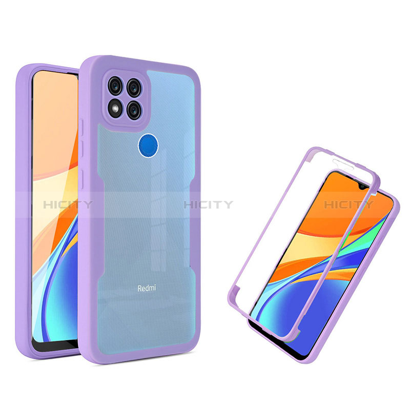 Custodia Silicone Trasparente Laterale 360 Gradi Cover MJ1 per Xiaomi Redmi 9 India