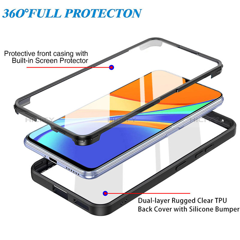 Custodia Silicone Trasparente Laterale 360 Gradi Cover MJ1 per Xiaomi Redmi 9C