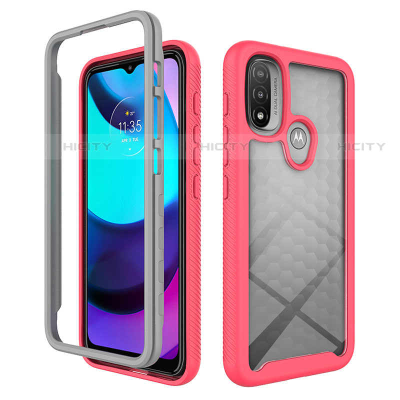 Custodia Silicone Trasparente Laterale 360 Gradi Cover per Motorola Moto E20