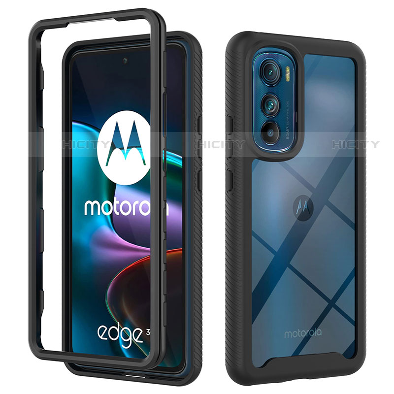 Custodia Silicone Trasparente Laterale 360 Gradi Cover per Motorola Moto Edge 30 5G