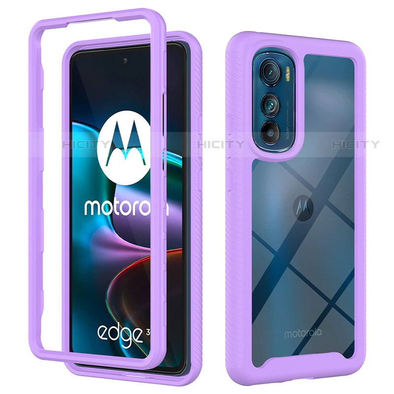 Custodia Silicone Trasparente Laterale 360 Gradi Cover per Motorola Moto Edge 30 5G