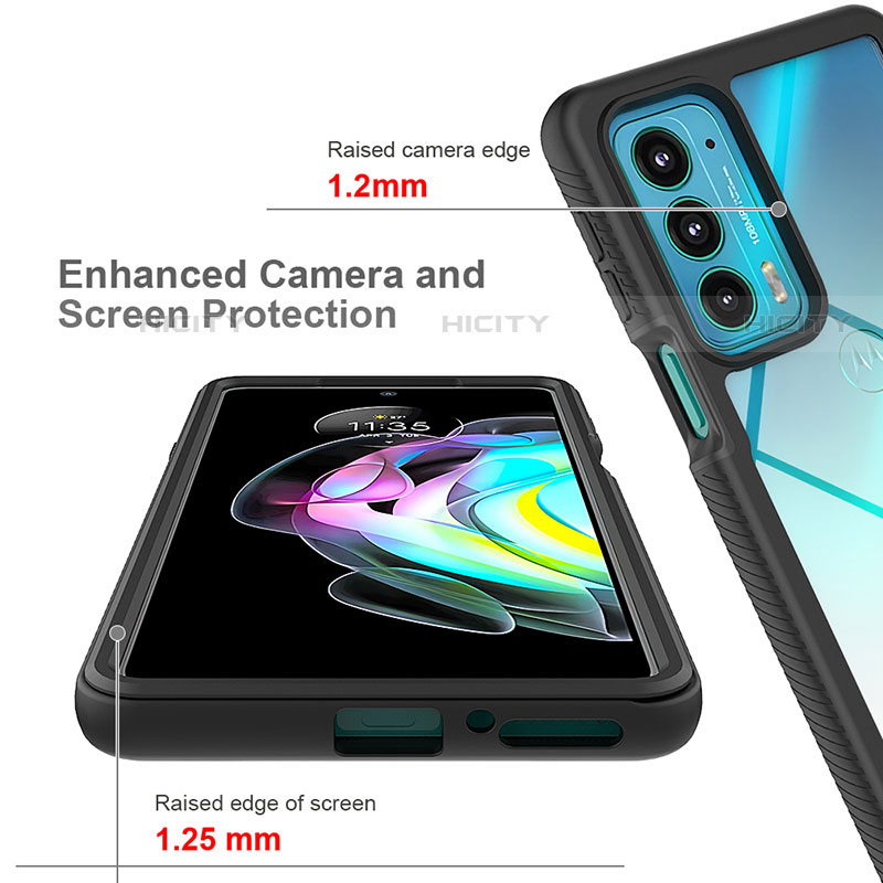 Custodia Silicone Trasparente Laterale 360 Gradi Cover per Motorola Moto Edge Lite 5G