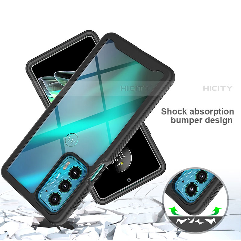 Custodia Silicone Trasparente Laterale 360 Gradi Cover per Motorola Moto Edge Lite 5G