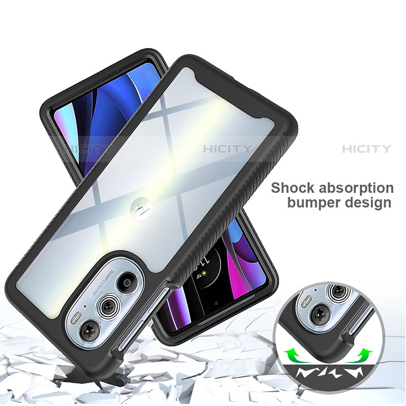 Custodia Silicone Trasparente Laterale 360 Gradi Cover per Motorola Moto Edge Plus (2022) 5G