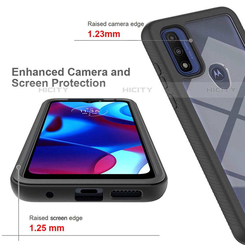 Custodia Silicone Trasparente Laterale 360 Gradi Cover per Motorola Moto G Pure