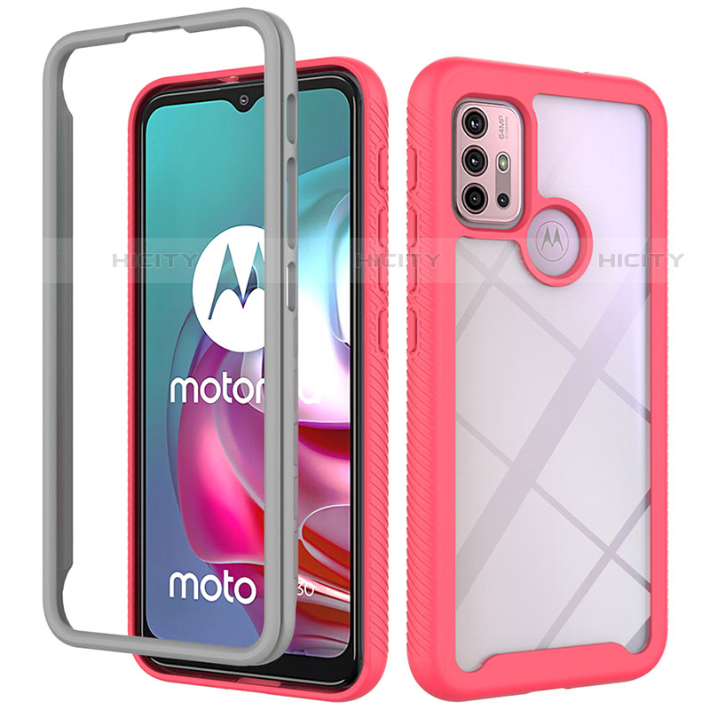 Custodia Silicone Trasparente Laterale 360 Gradi Cover per Motorola Moto G10