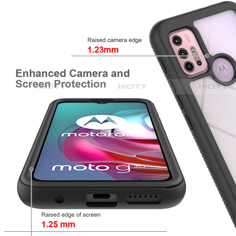Custodia Silicone Trasparente Laterale 360 Gradi Cover per Motorola Moto G10