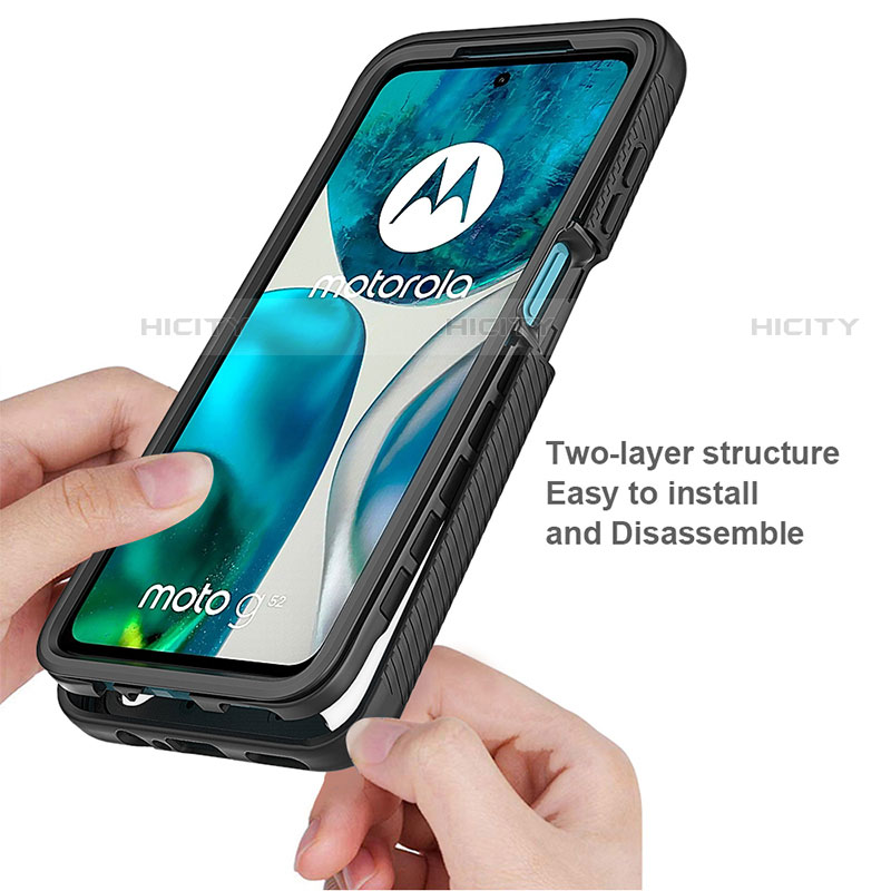 Custodia Silicone Trasparente Laterale 360 Gradi Cover per Motorola MOTO G52
