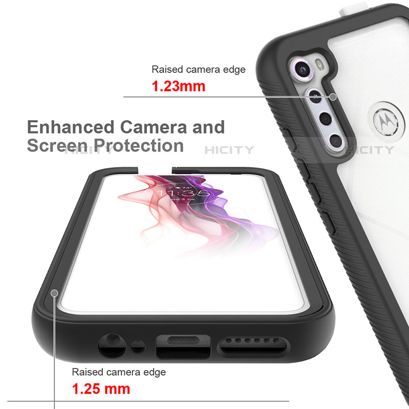 Custodia Silicone Trasparente Laterale 360 Gradi Cover per Motorola Moto One Fusion Plus