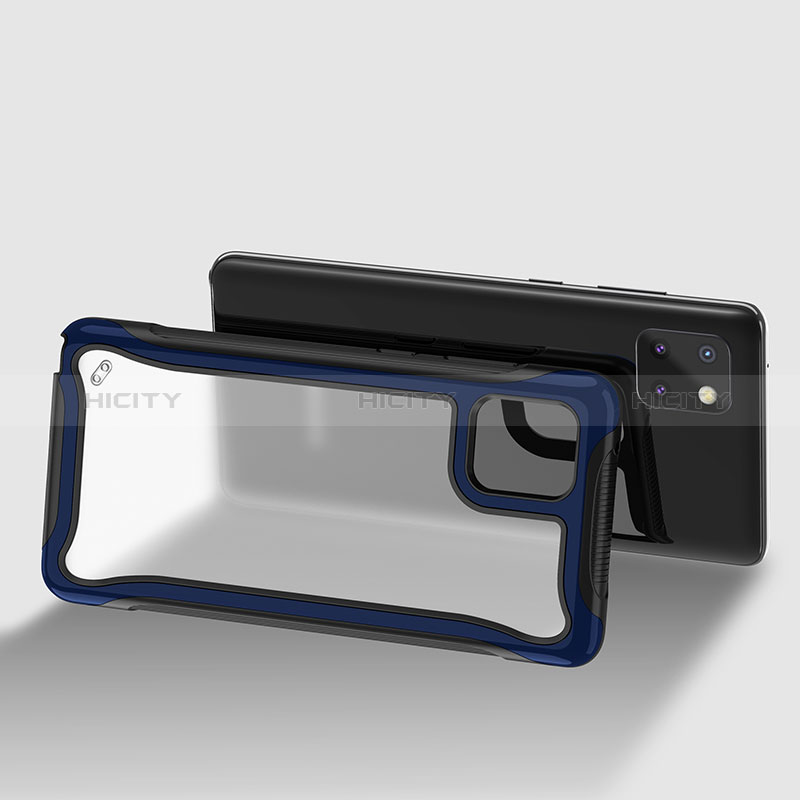 Custodia Silicone Trasparente Laterale 360 Gradi Cover per Samsung Galaxy M60s Blu