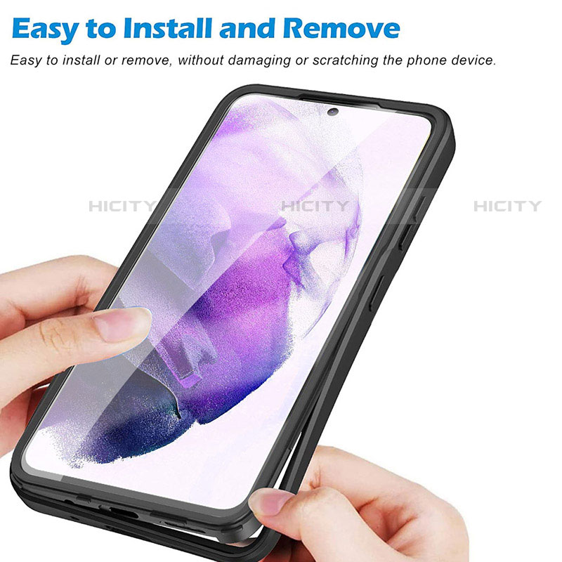 Custodia Silicone Trasparente Laterale 360 Gradi Cover per Samsung Galaxy S22 Plus 5G