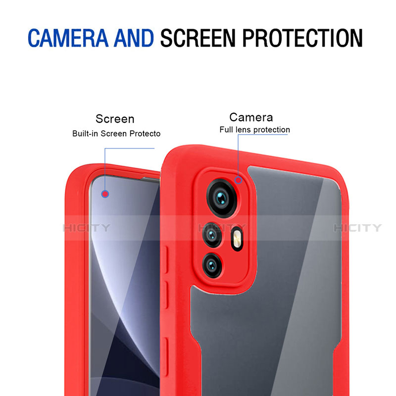 Custodia Silicone Trasparente Laterale 360 Gradi Cover per Xiaomi Mi 12 5G