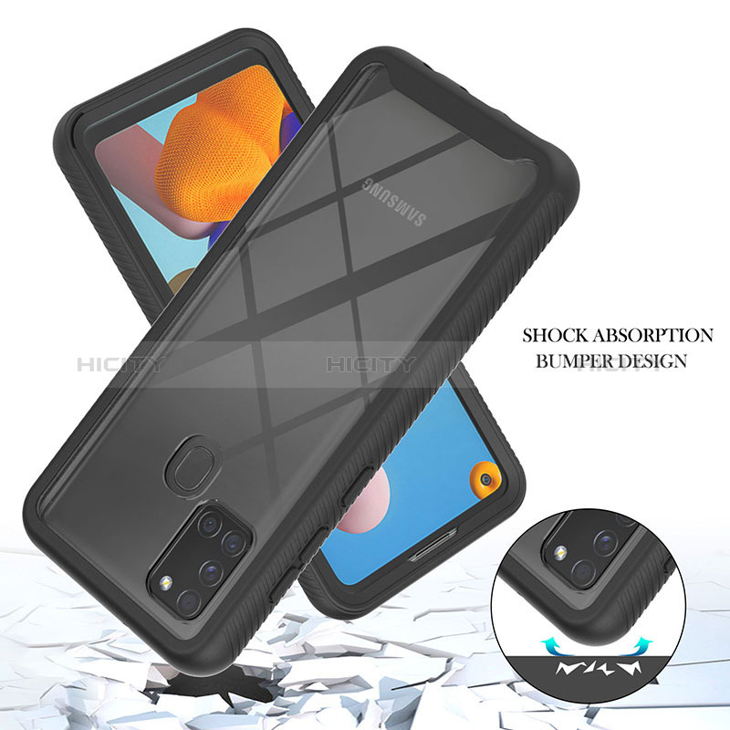 Custodia Silicone Trasparente Laterale 360 Gradi Cover YB1 per Samsung Galaxy A21s
