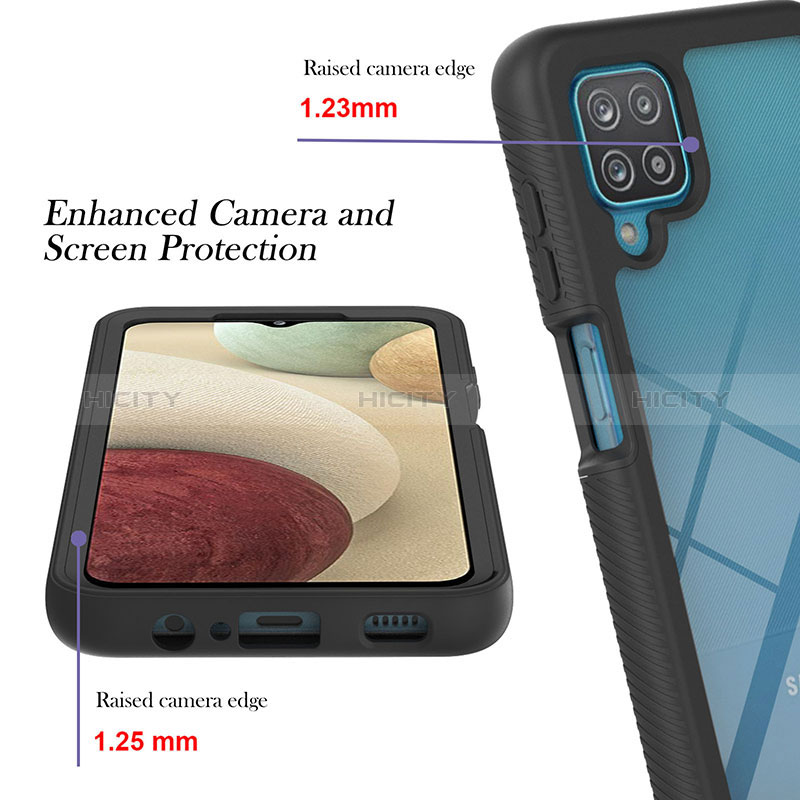 Custodia Silicone Trasparente Laterale 360 Gradi Cover YB1 per Samsung Galaxy M12