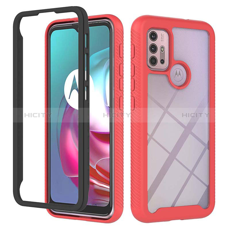 Custodia Silicone Trasparente Laterale 360 Gradi Cover YB2 per Motorola Moto G10