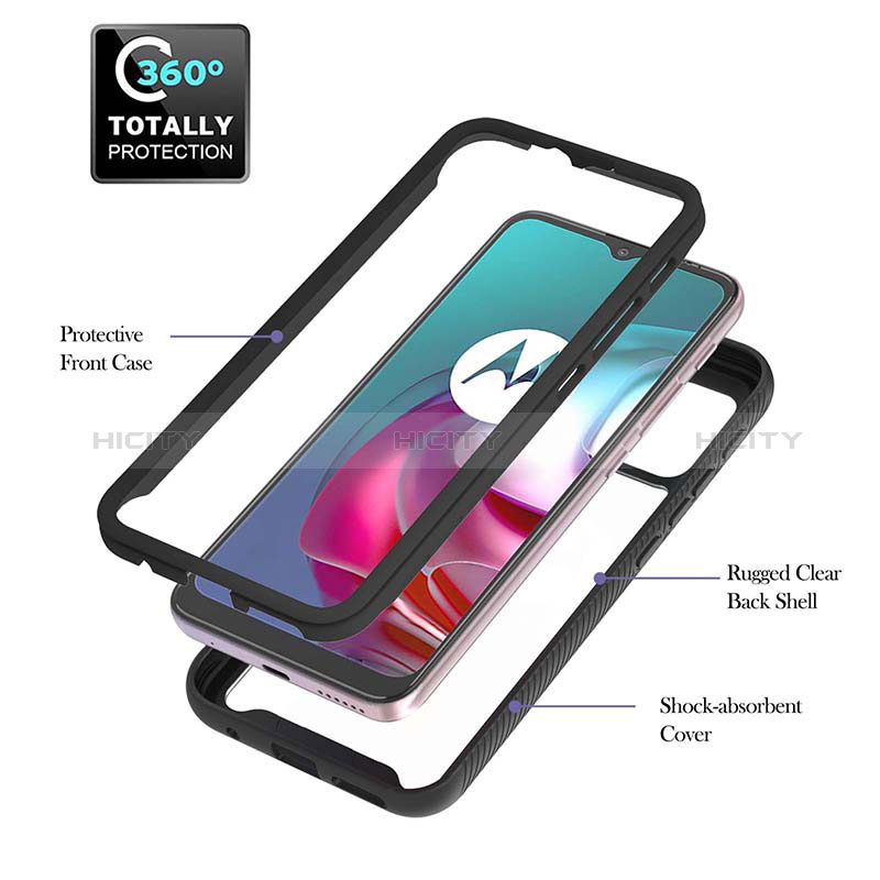 Custodia Silicone Trasparente Laterale 360 Gradi Cover YB2 per Motorola Moto G30