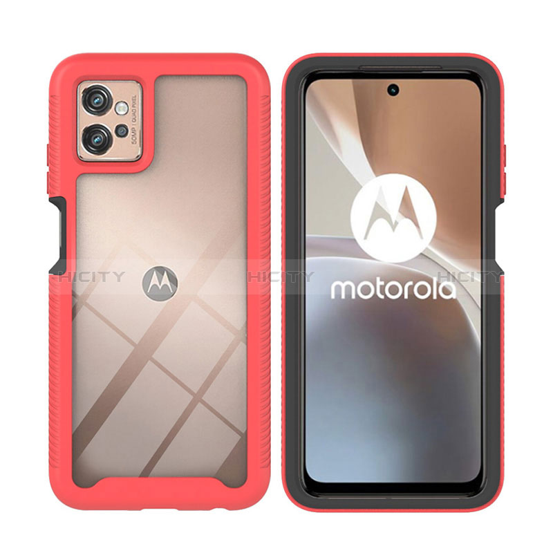 Custodia Silicone Trasparente Laterale 360 Gradi Cover YB2 per Motorola Moto G32